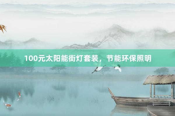 100元太阳能街灯套装，节能环保照明